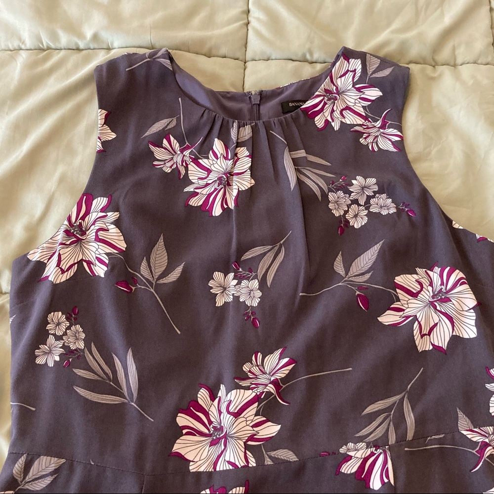Banana Republic Lavender Dress Flowery Formal